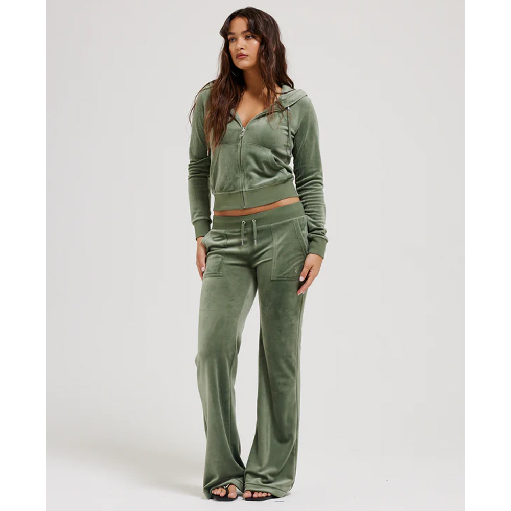 JUICY COUTURE Thyme Classic Velour Roberston Zip Through Hoodie Γυναικεία Βελούδινη Ζακέτα - 3