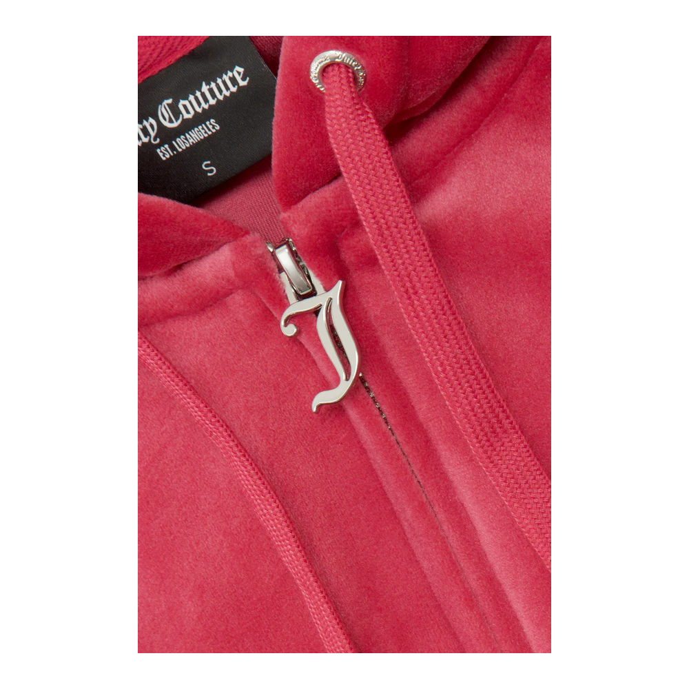 JUICY COUTURE Thyme Classic Velour Roberston Zip Through Hoodie Γυναικεία Βελούδινη Ζακέτα - 5