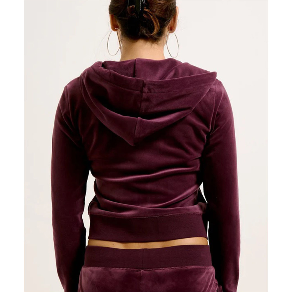 JUICY COUTURE Classic Velour Zip Hoodie  Γυναικεία Βελούδινη Ζακέτα με κουκούλα - 2