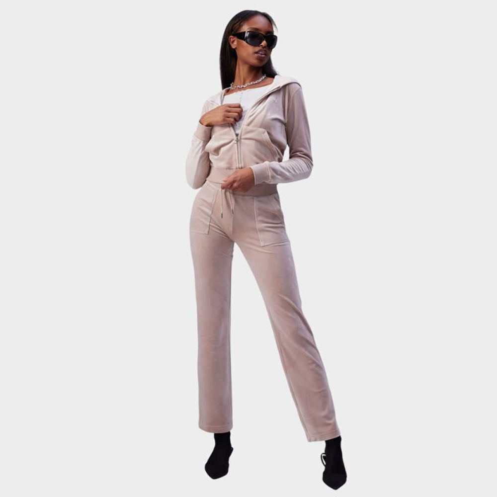 JUICY COUTURE Del Ray  Staright Leg Track Pant Γυναικεία Βελούδινη Φόρμα - 3