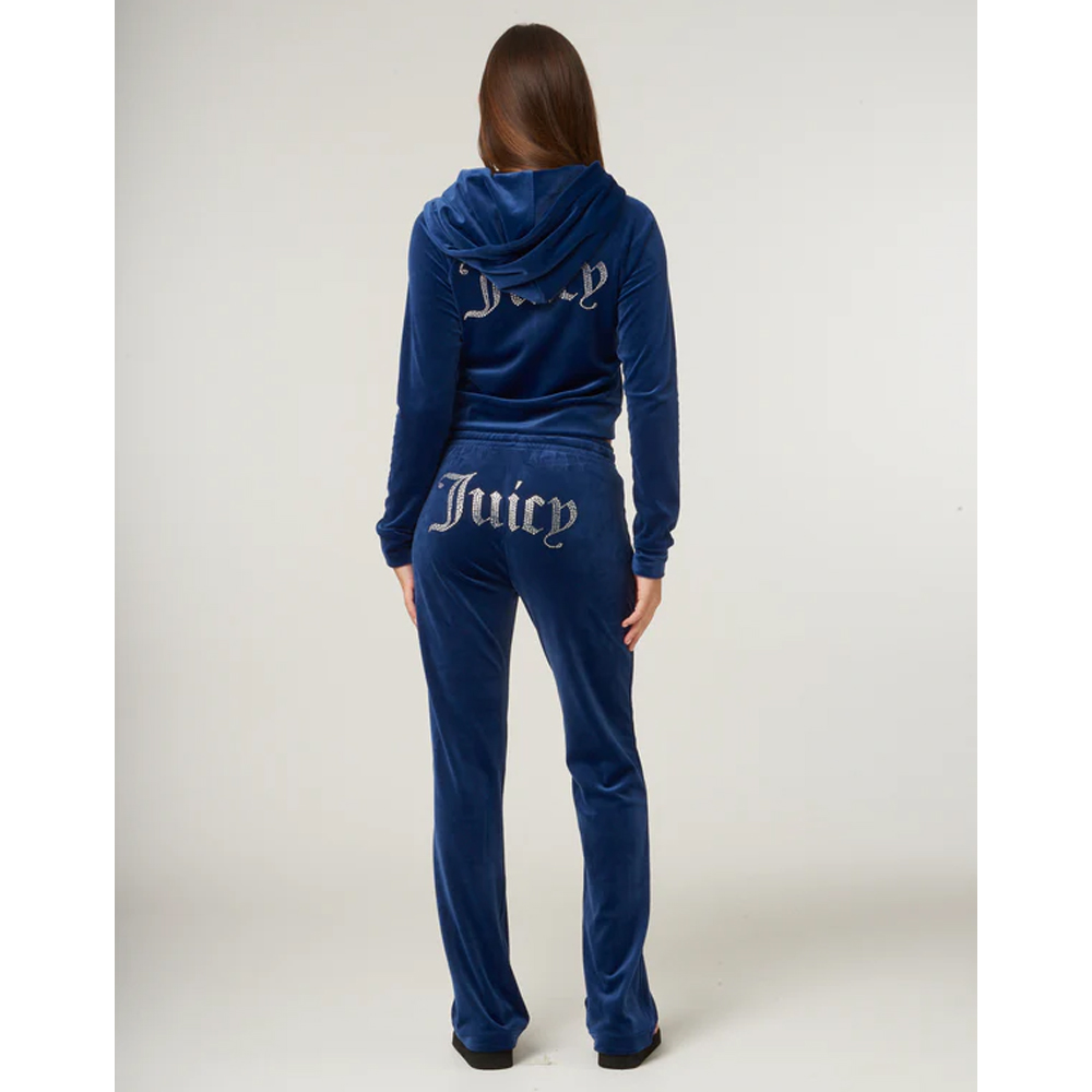 JUICY COUTURE Velour Tina Track Pant With Diamante Branding Γυναικείο Παντελόνι Φόρμας - 5