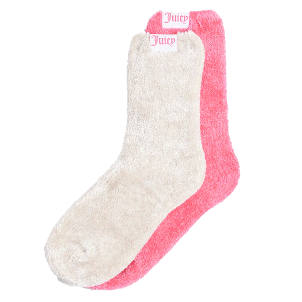 JUICY COUTURE Felicia Cosy Sock Γυναικείες Kάλτσες 2 ζεύγη - Ροζ