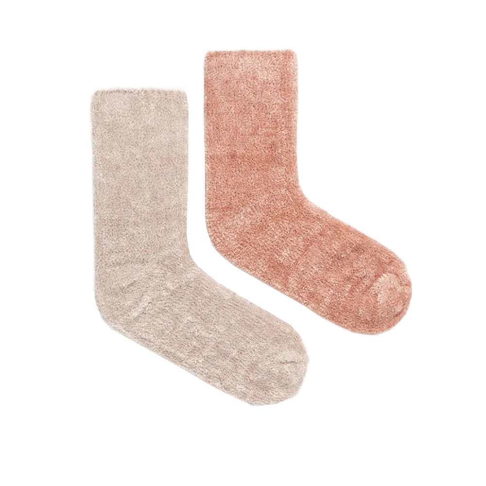 JUICY COUTURE Felicia Cosy Sock Γυναικείες Kάλτσες 2 ζεύγη - Μπεζ