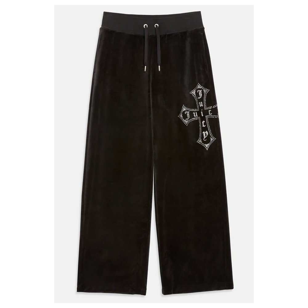 JUICY COUTURE Jerry Juicy Diamante Cross Velour Trackpant Γυναικείο Παντελόνι Φόρμας - 5