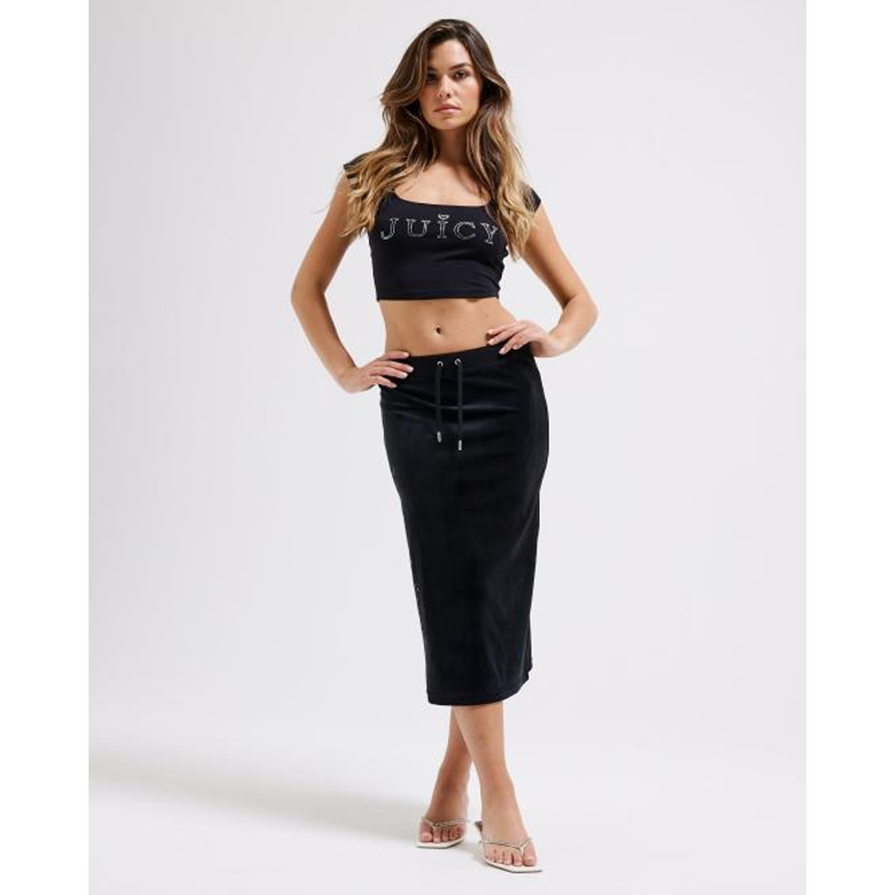 JUICY COUTURE Regal Square Neck Cropped Tee Γυναικείο Crop Top - 3