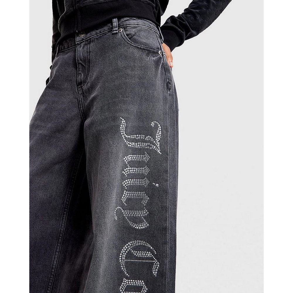JUICY COUTURE Diamante Wide Leg Jean  Γυναικείο Τζιν Παντελόνι - 3