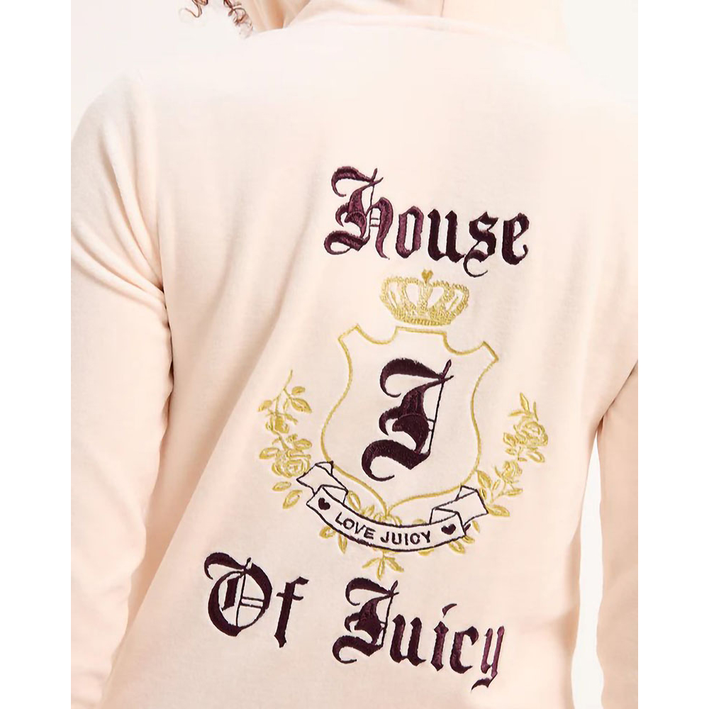 JUICY COUTURE Robyn Classic Velour Hoodie  Γυναικεία  Βελούδινη Ζακέτα με κουκούλα - 3
