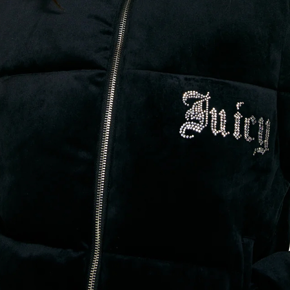 JUICY COUTURE Woven Velour Puffer Jacket Γυναικείο Μπουφάν - 4