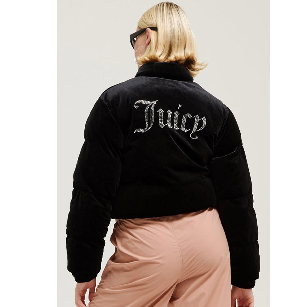 JUICY COUTURE Margo Velour Puffa Jacket Γυναικείο Βελούδινο Μπουφάν Puffer - 4