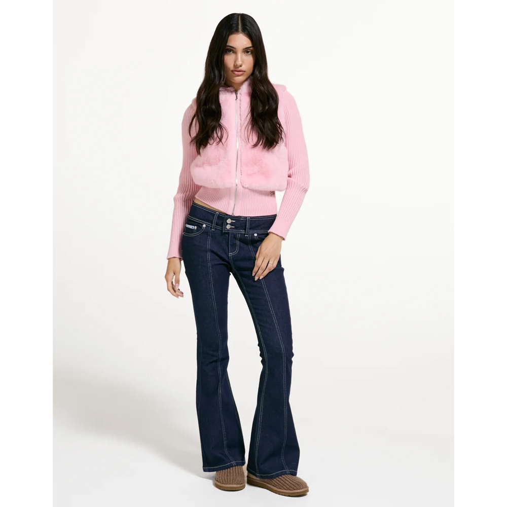 JUICY COUTURE Fur Hooded Jacket Γυναικείο Μπουφάν - 4