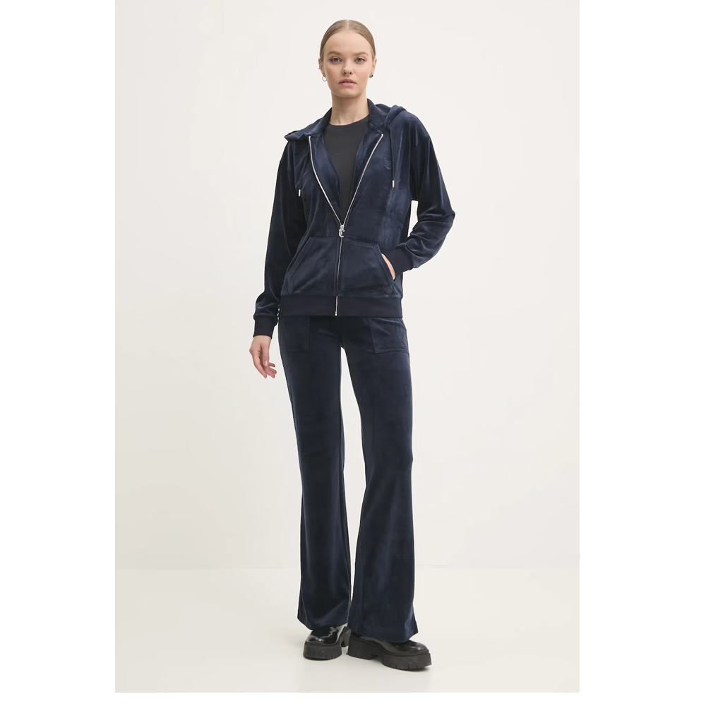 JUICY COUTURE Classic Velour Layla Low Rise Track Pant Γυναικεία Βελούδινη Φόρμα - 4