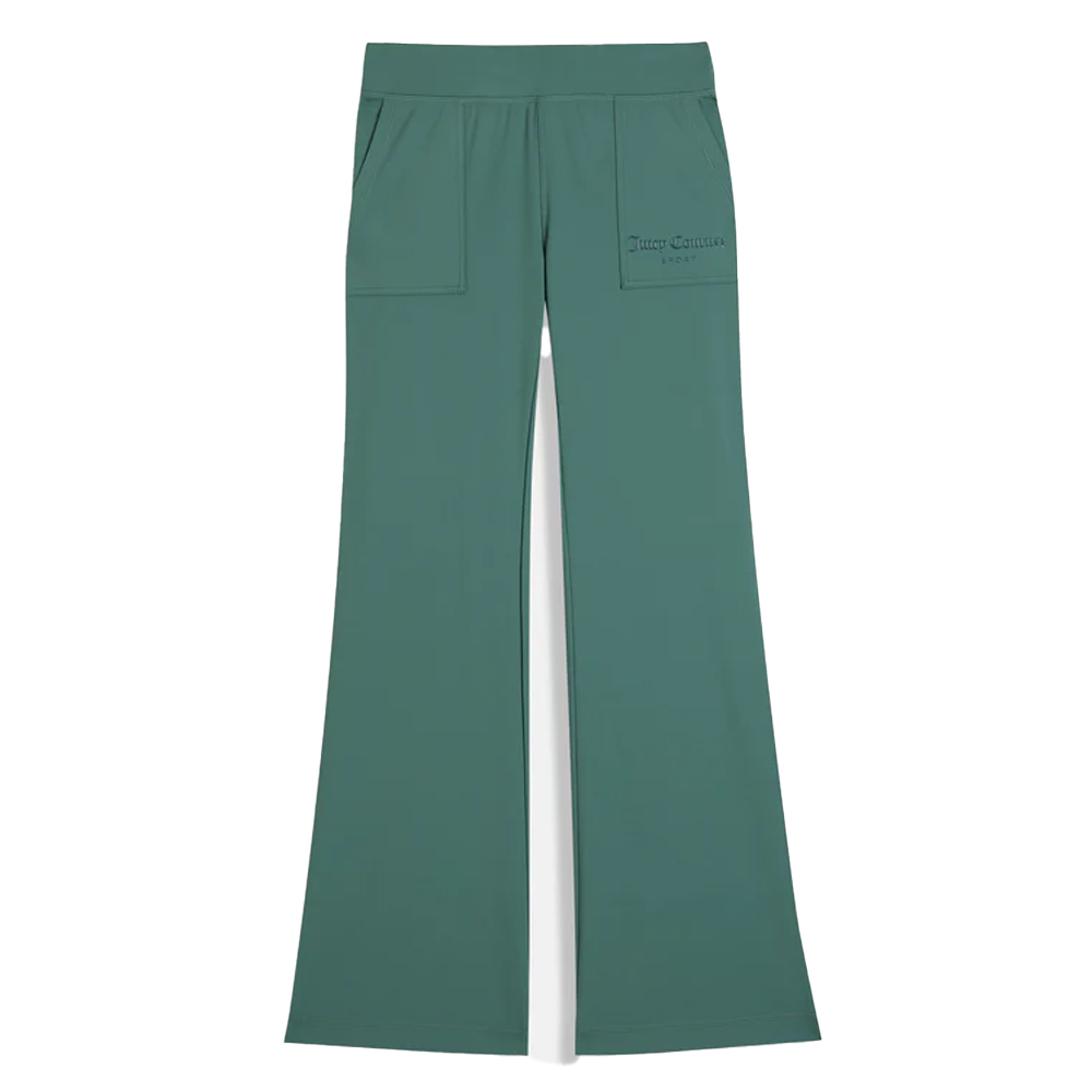 JUICY COUTURE Farah Activewear Peached Interlock Low Rise Leggings Γυναικείο Κολάν - Πράσινο