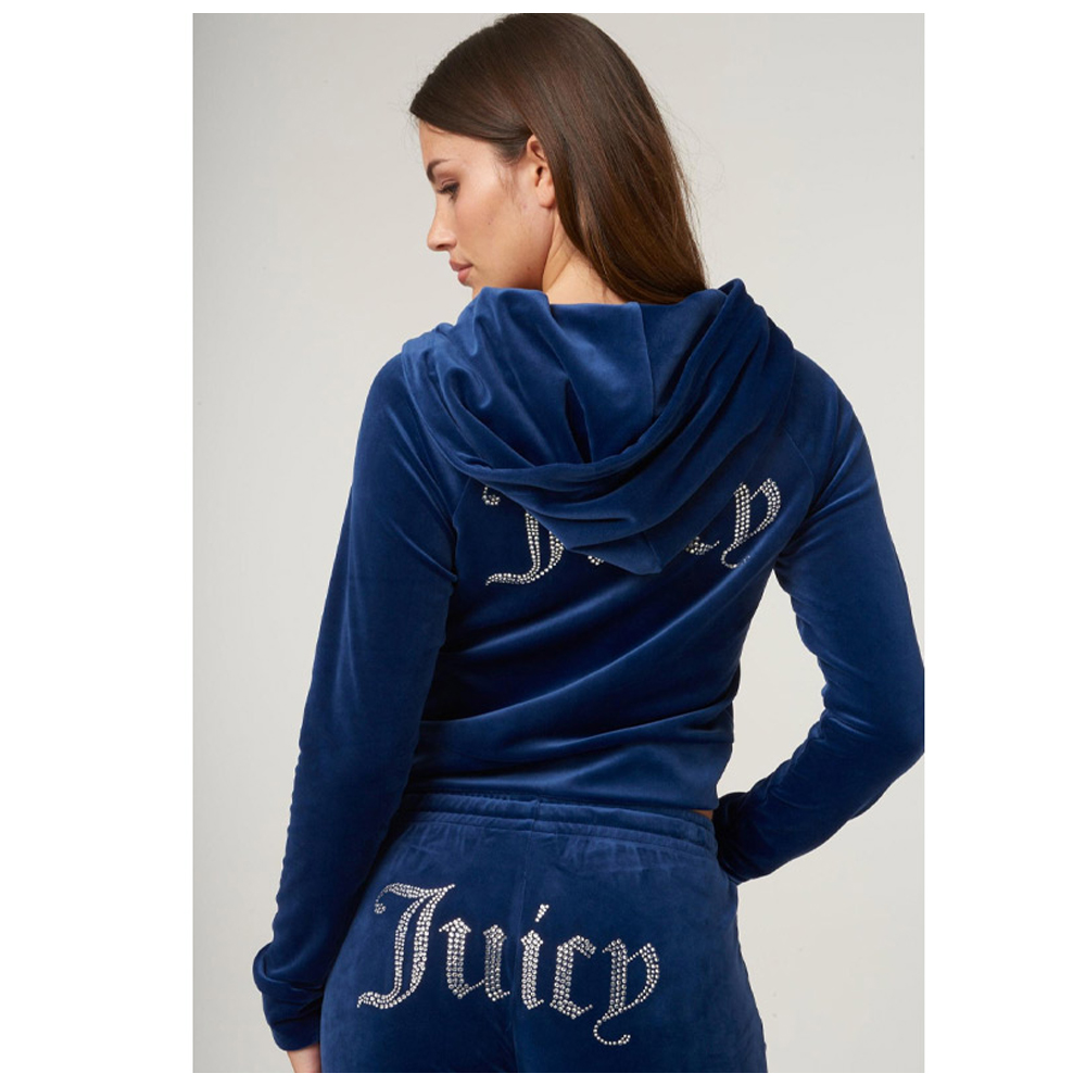 JUICY COUTURE Madison Classic Velour Hoodie With Juicy Logo Γυναικεία Ζακέτα - 3