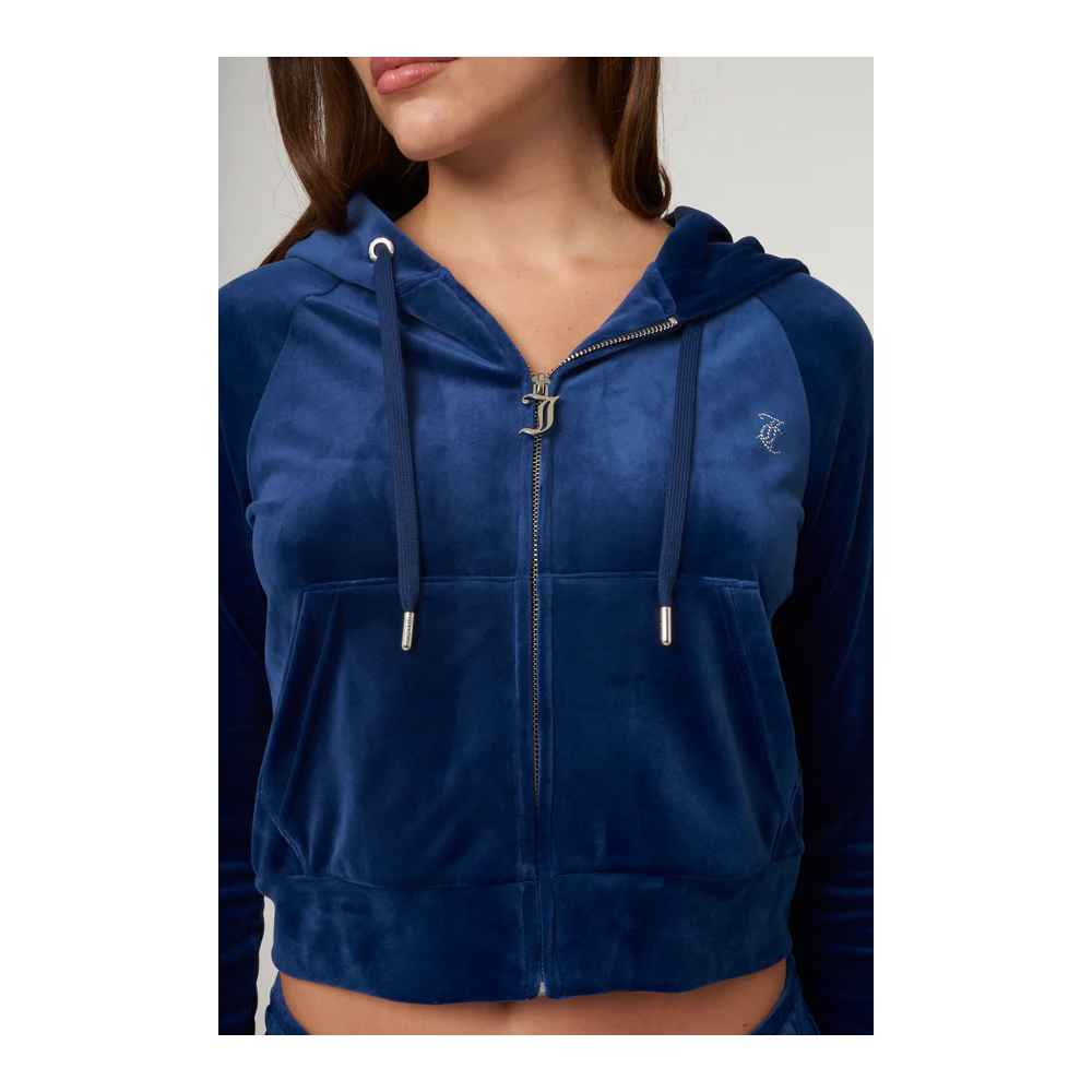 JUICY COUTURE Madison Classic Velour Hoodie With Juicy Logo Γυναικεία Ζακέτα - 5