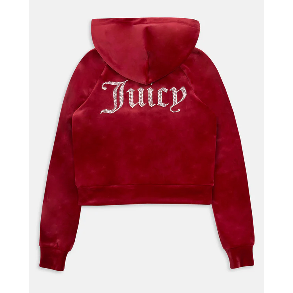 JUICY COUTURE Madison Classic Velour Hoodie With Juicy Logo Γυναικεία Ζακέτα - 2