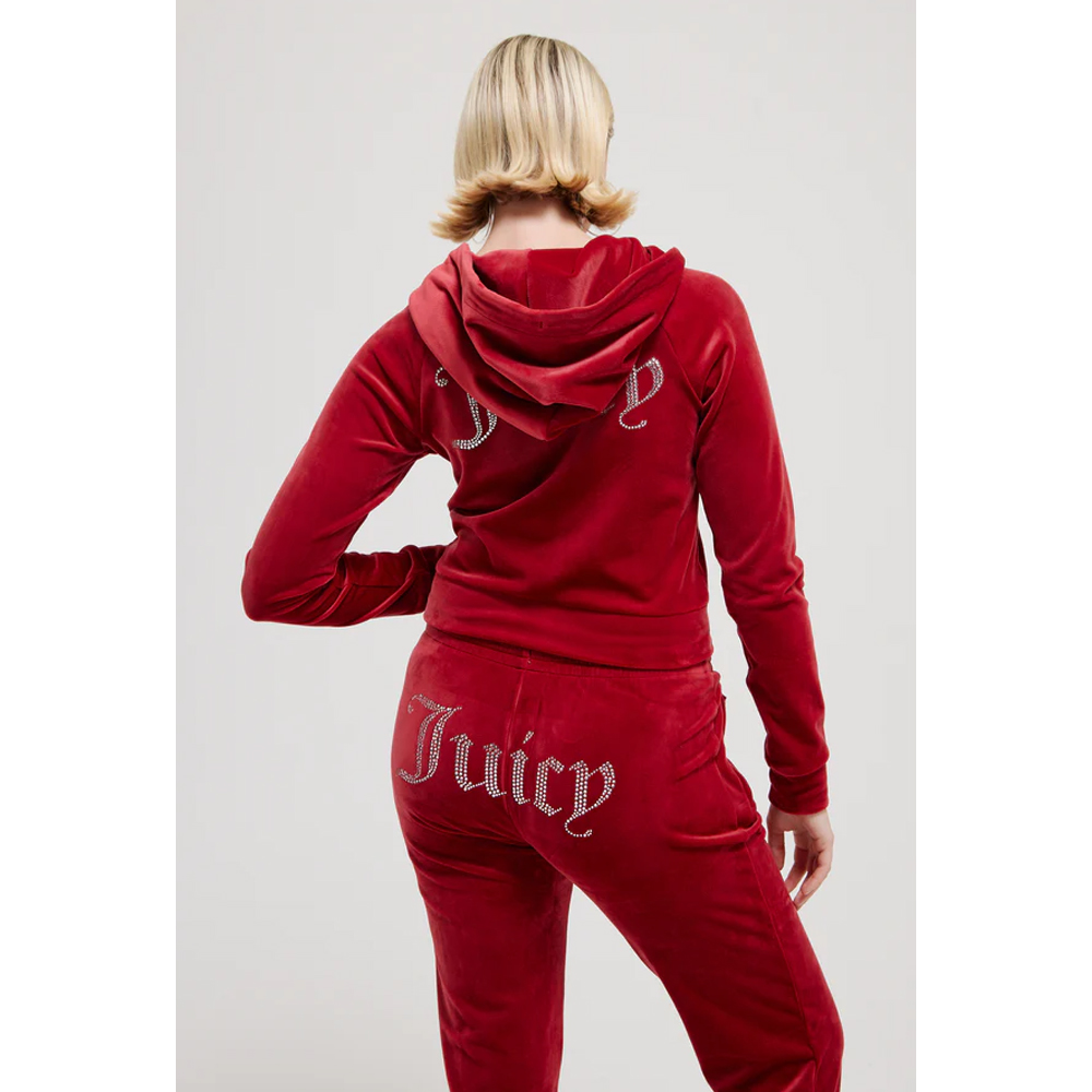 JUICY COUTURE Madison Classic Velour Hoodie With Juicy Logo Γυναικεία Ζακέτα - 4