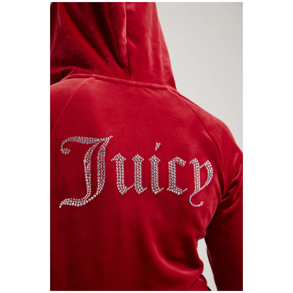 JUICY COUTURE Madison Classic Velour Hoodie With Juicy Logo Γυναικεία Ζακέτα - 5