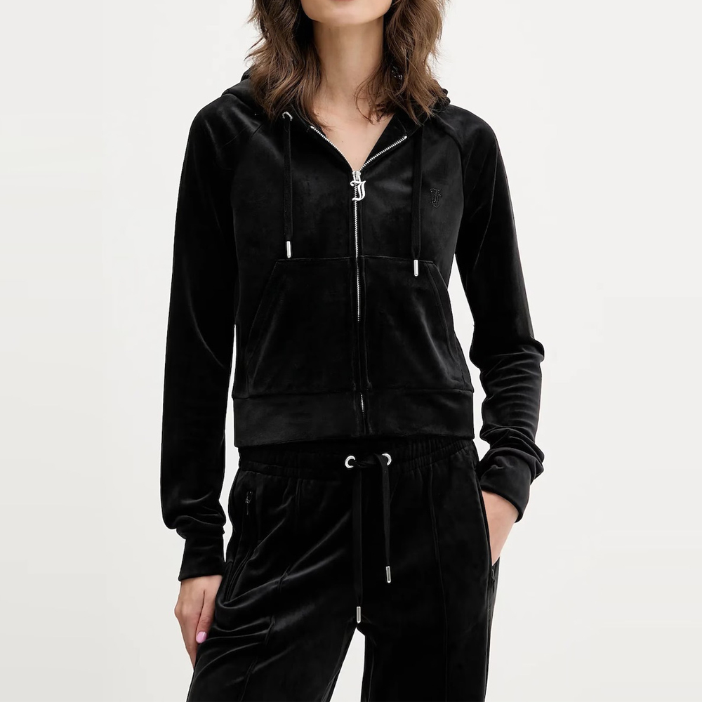 JUICY COUTURE Classic Velour Madison Outline Hoodie Γυναικεία Βελούδινη Ζακέτα με κουκούλα - 2