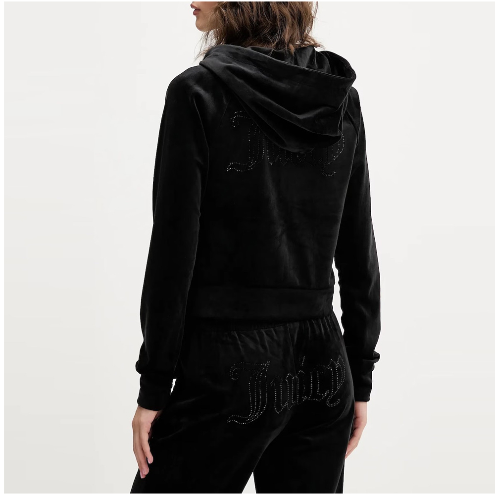 JUICY COUTURE Classic Velour Madison Outline Hoodie Γυναικεία Βελούδινη Ζακέτα με κουκούλα - 3