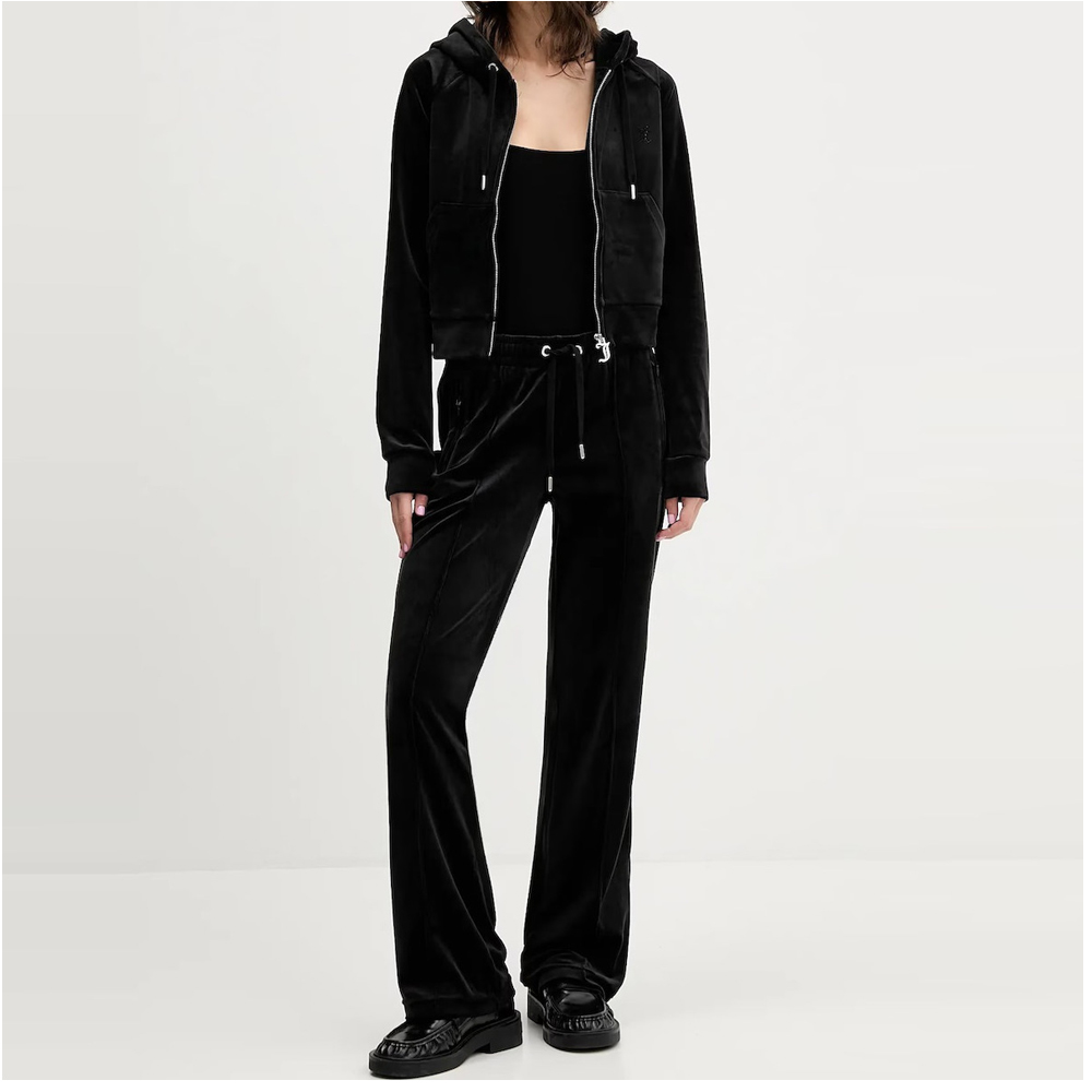 JUICY COUTURE Classic Velour Madison Outline Hoodie Γυναικεία Βελούδινη Ζακέτα με κουκούλα - 4