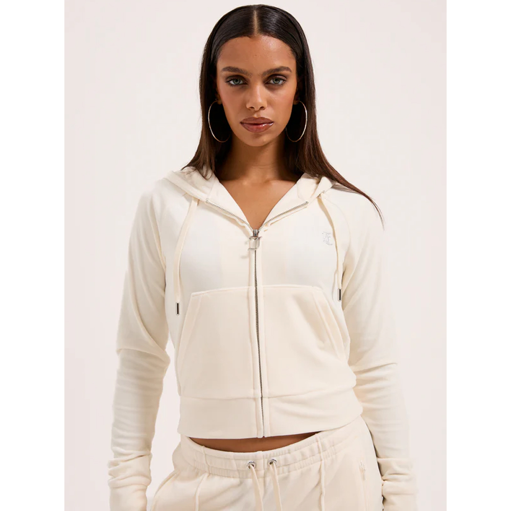 JUICY COUTURE Classic Velour Madison Outline Hoodie Γυναικεία Βελούδινη Ζακέτα - 3