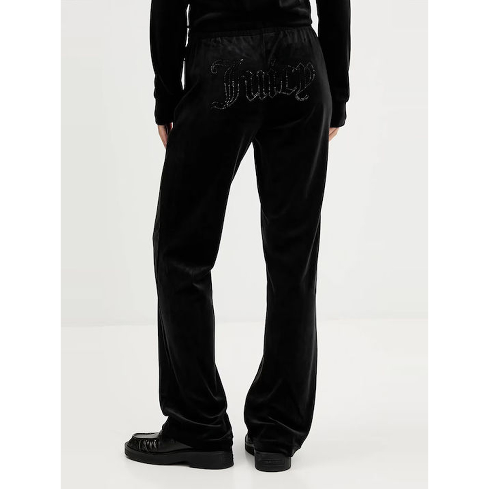 JUICY COUTURE Classic Velour Tina Outline Track Pant  With Diamante Branding Γυναικείο Βελούδινο Παντελόνι Φόρμας - 4