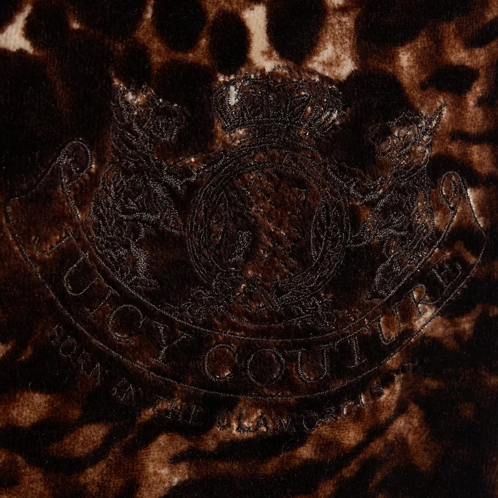 JUICY COUTURE Bamboo Velour Animal Ultra Low Rise Trackpant Γυναικείο Βελούδινο Παντελόνι Φόρμας - 3