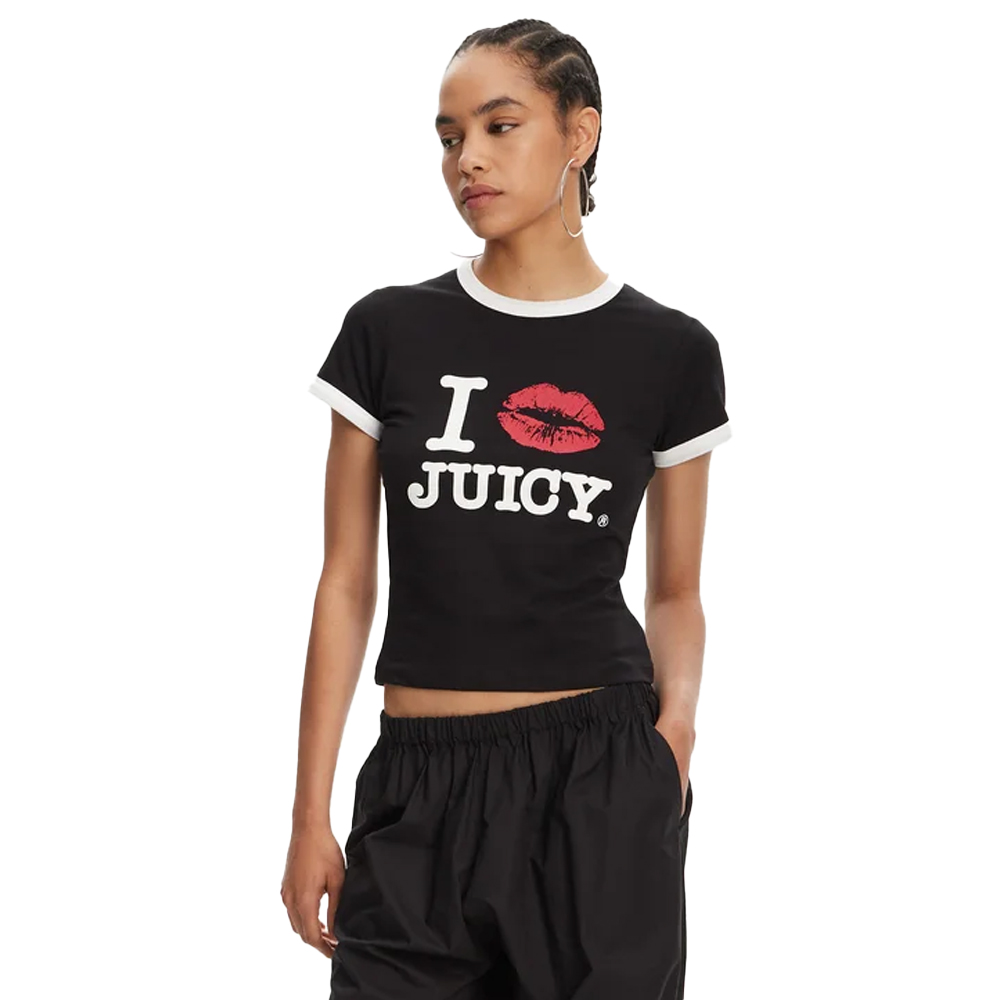 JUICY COUTURE T-Shirt I Kiss Γυναικείο T-Shirt  - Μαύρο