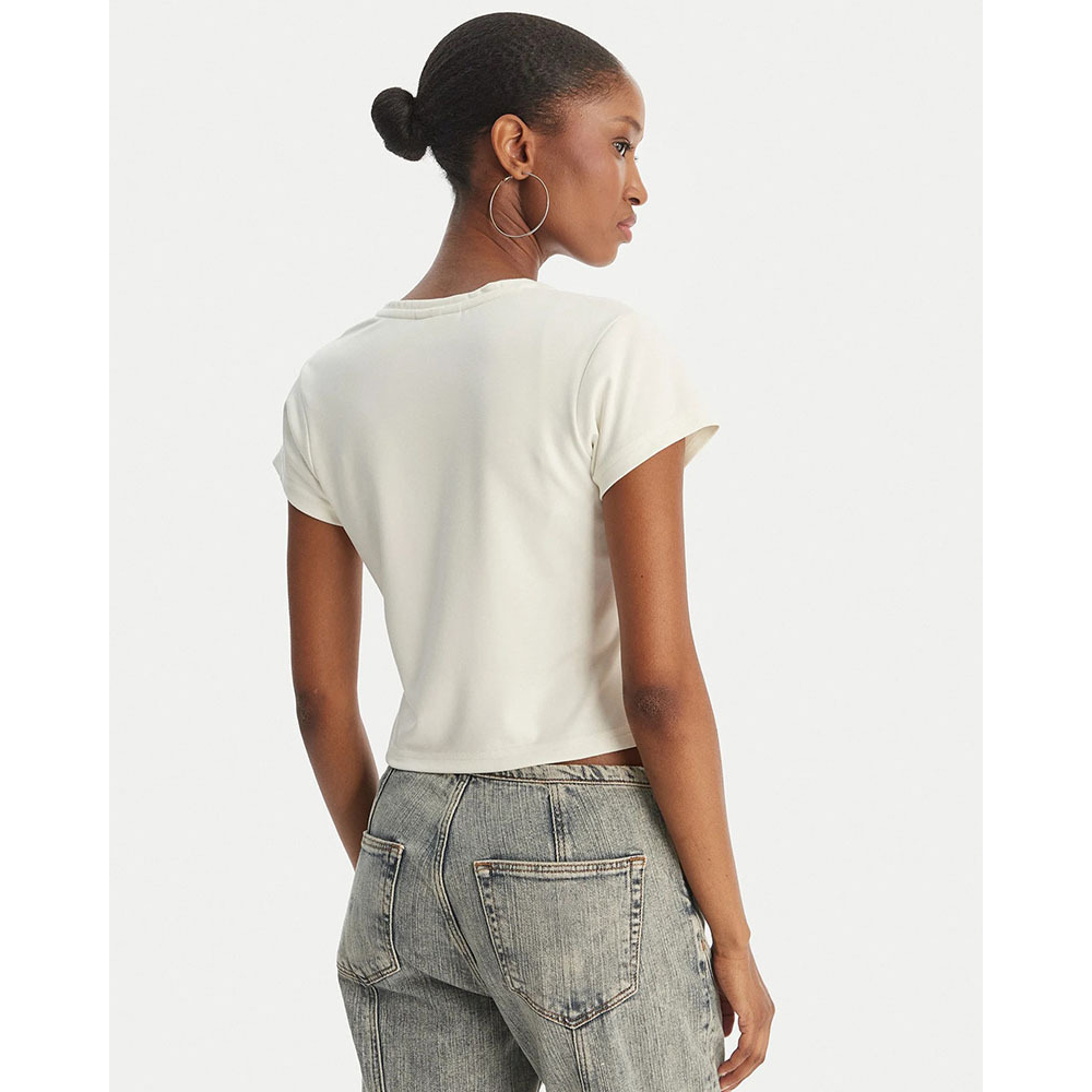 JUICY COUTURE Capped Sleeve V Neck T-Shirt Γυναικείο T-Shirt - 2