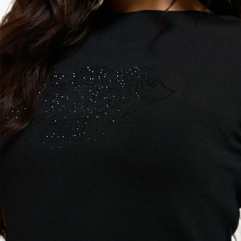 JUICY COUTURE Sheer Jersey T-shirt Γυναικεία Μπλούζα Μακρυμάνικη - 2