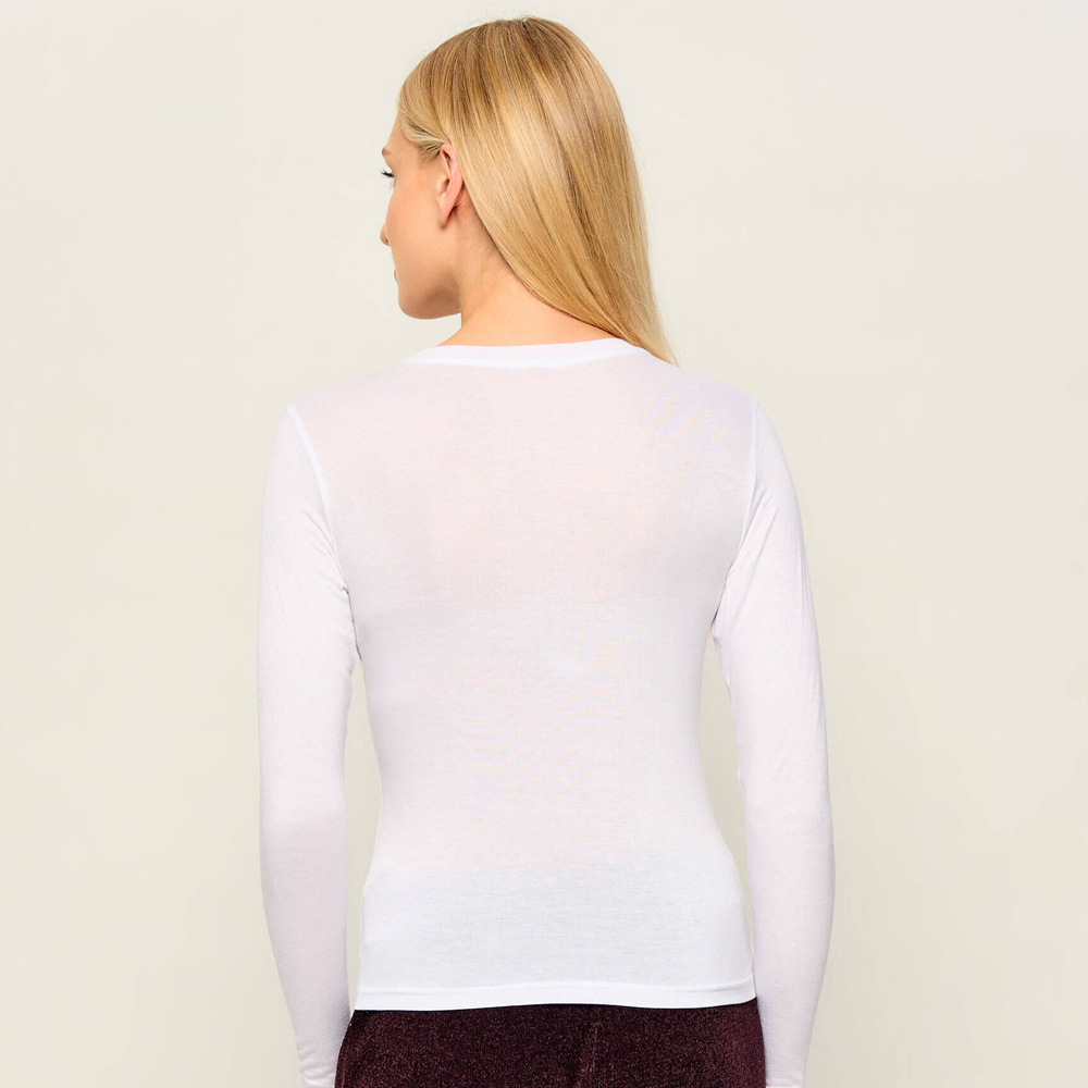 JUICY COUTURE Sheer Jersey T-shirt Γυναικεία Μπλούζα Μακρυμάνικη - 2