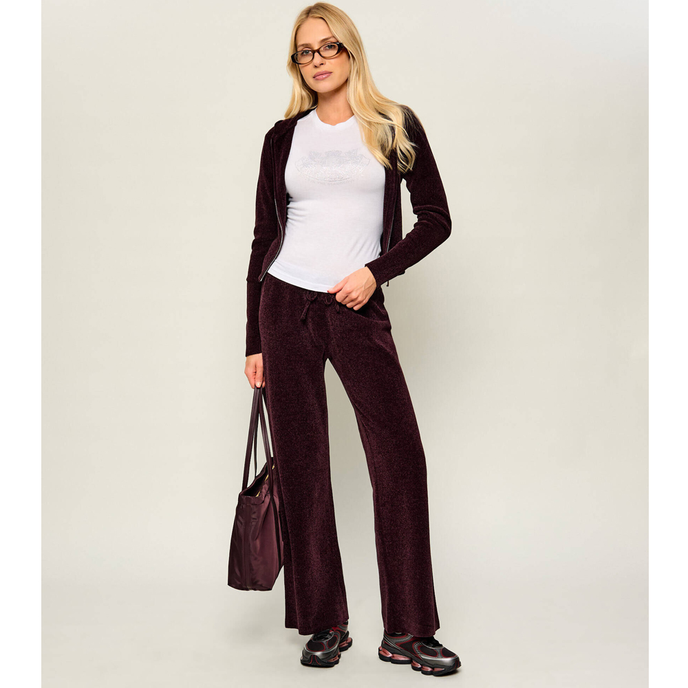 JUICY COUTURE Sheer Jersey T-shirt Γυναικεία Μπλούζα Μακρυμάνικη - 4
