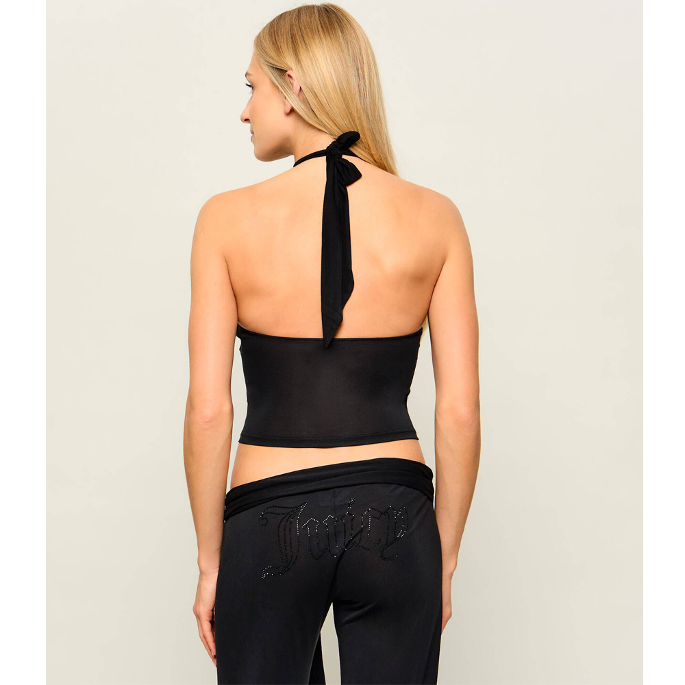 JUICY COUTURE Cupro Jersey Tie Neck Top Γυναικεία Αμάνικη Μπλούζα - 2