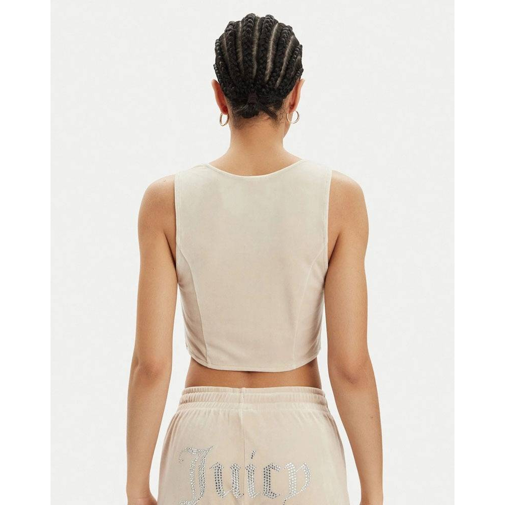 JUICY COUTURE Camina Corset Top Brazilian Sand Γυναικείο Αμάνικο Τοπ - 2