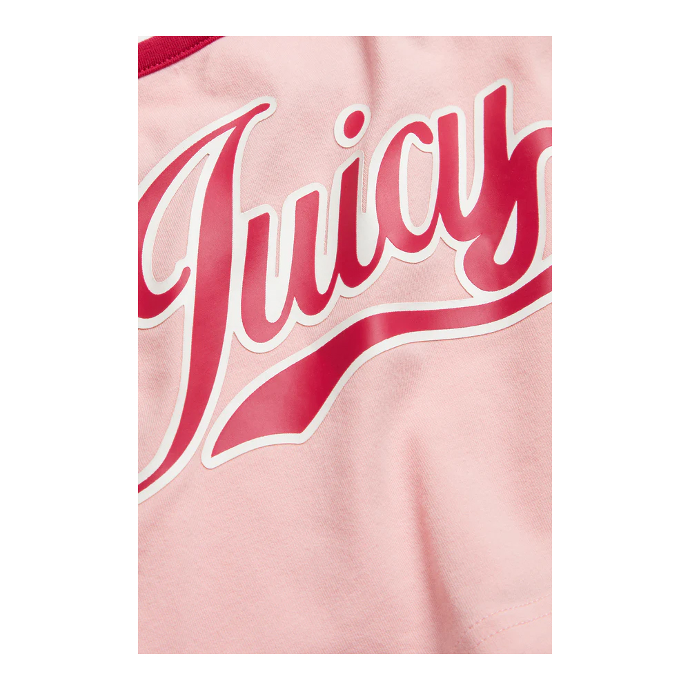 JUICY COUTURE Retro Tank Top Colourblock Jersey Candy Pink Γυναικείο Αμάνικο Κοντό Τοπ - 5