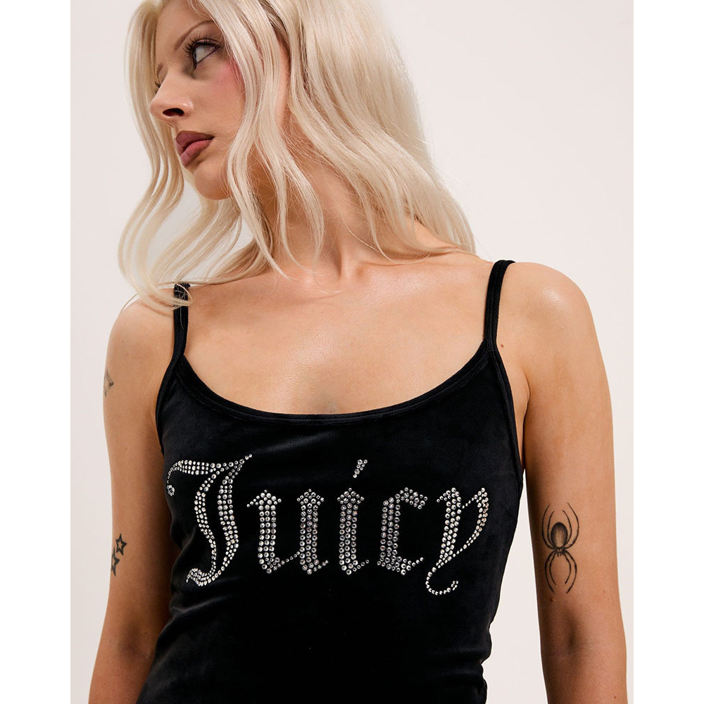 JUICY COUTURE Rae Velour Strappy Dress Γυναικείο Βελούδινο Φόρεμα - 4