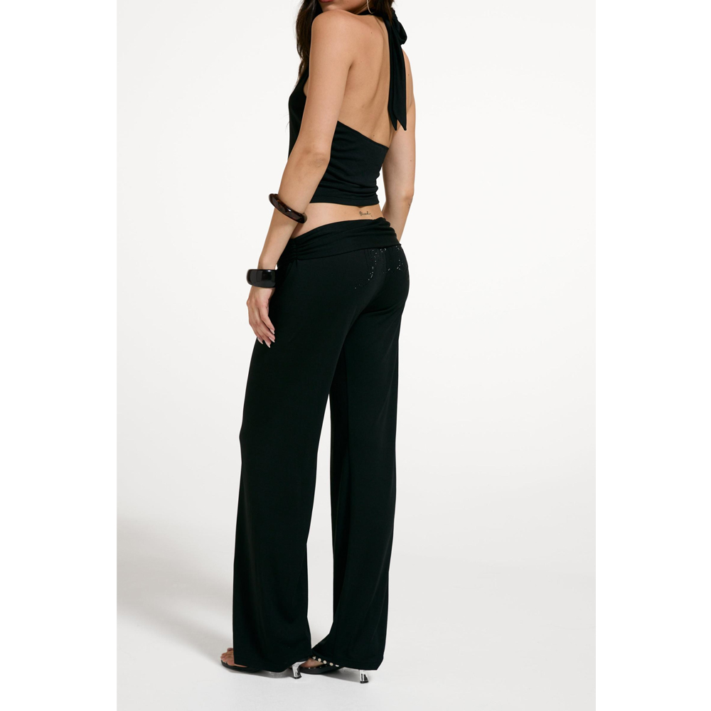 JUICY COUTURE Cupro Jersey Belted Straight Leg Trouser Γυναικεία Παντελόνι - 2