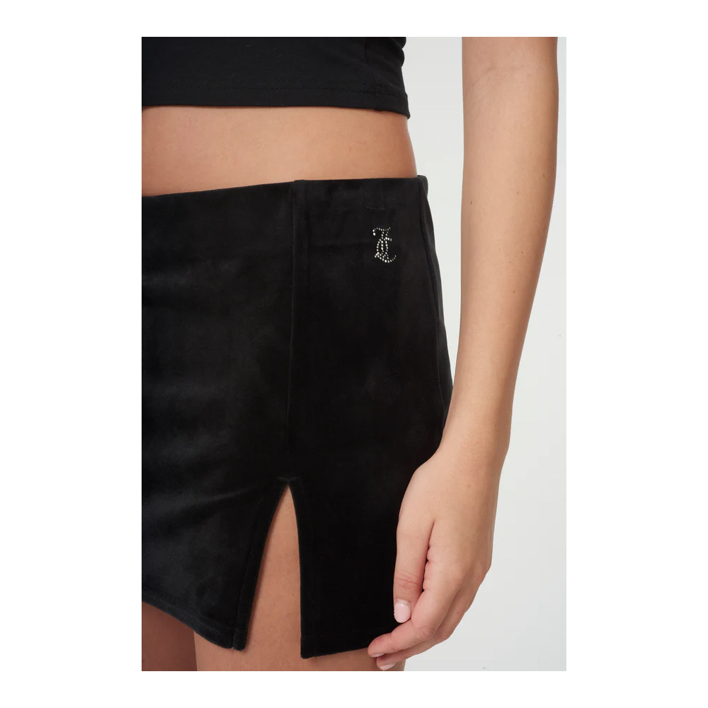 JUICY COUTURE Maxy Classic Velour Skirt Black Γυναικεία Φούστα - 3