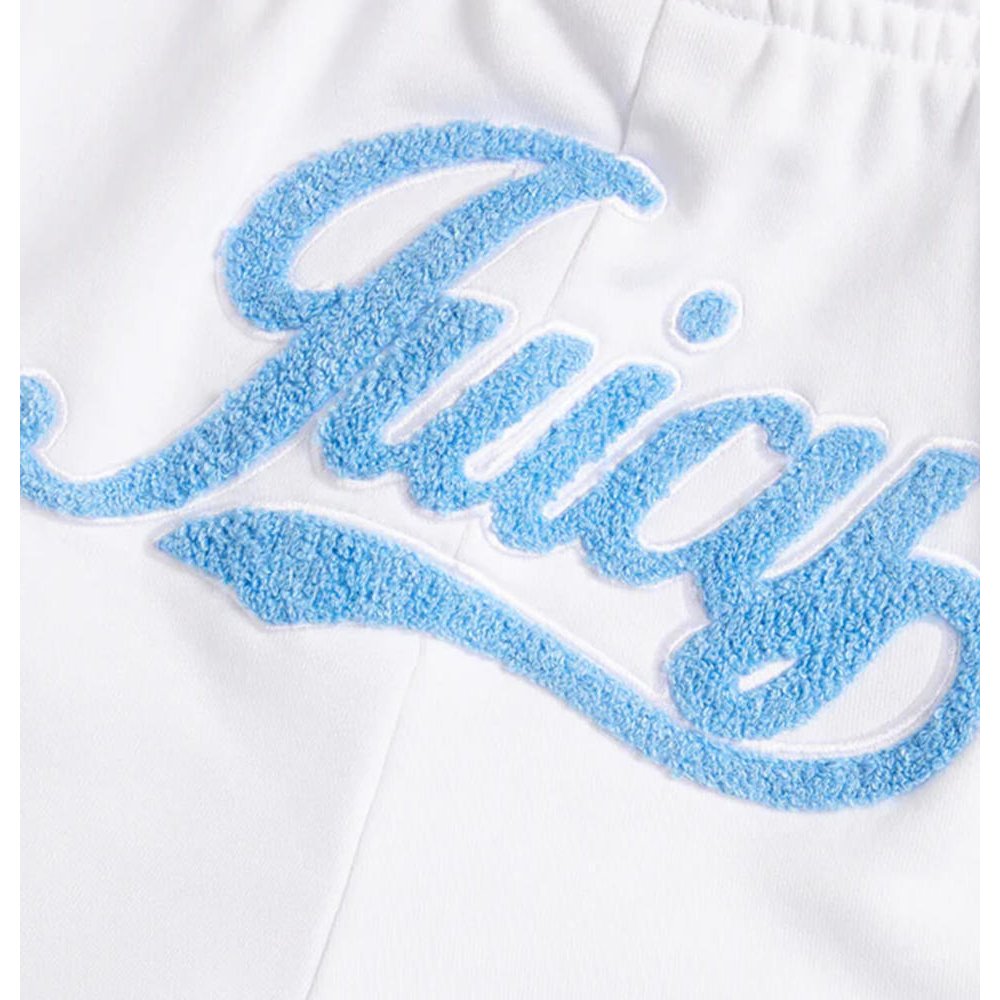 JUICY COUTURE Gabriel Applique White Loose Fit Fleece Short Γυναικείο Σορτς - 4