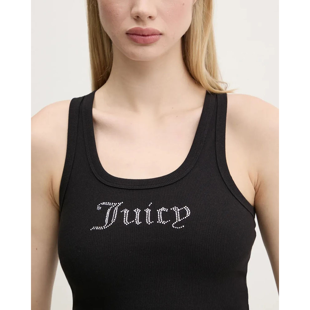 JUICY COUTURE Rib Racer Vest Top Γυναικείο Αμάνικο T-Shirt  - 3