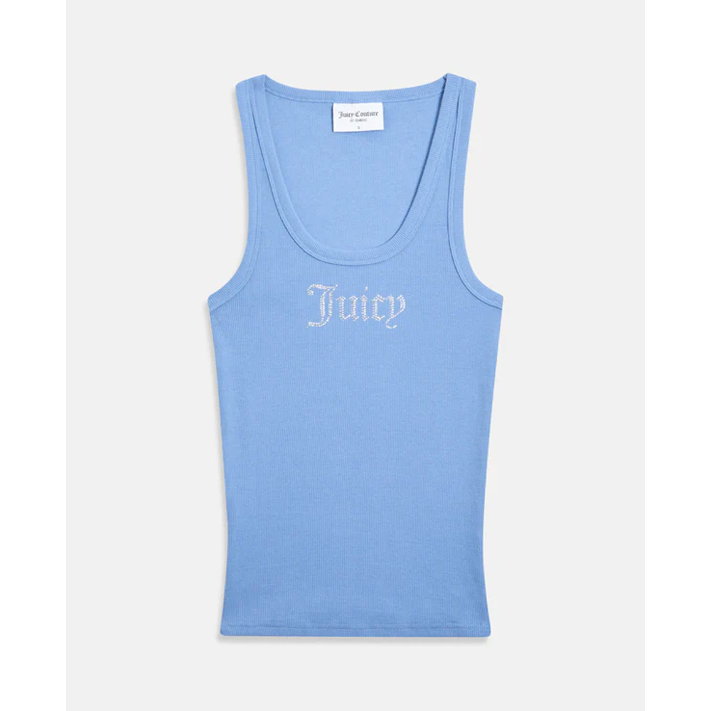 JUICY COUTURE Rib Racer Vest Top Γυναικείο Αμάνικο T-Shirt  - 3