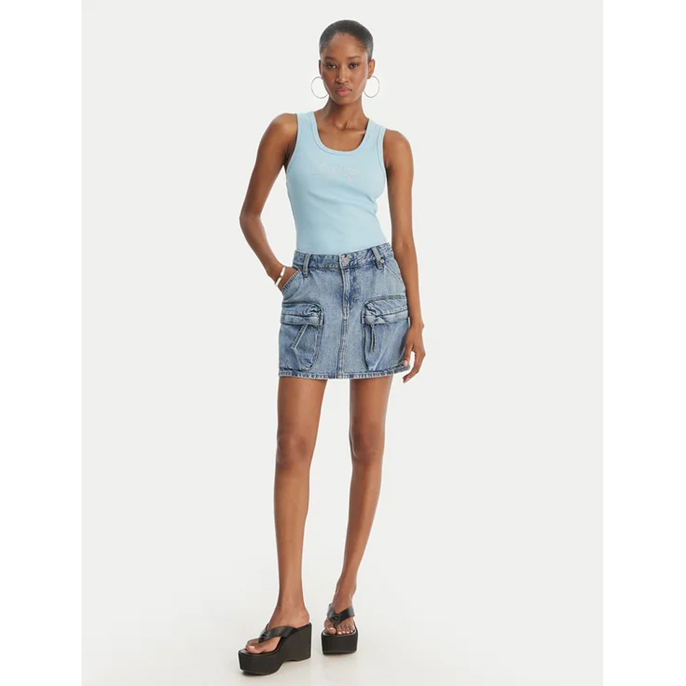 JUICY COUTURE Thin Strap Racer Vest Γυναικείο Αμάνικο T-Shirt - 4