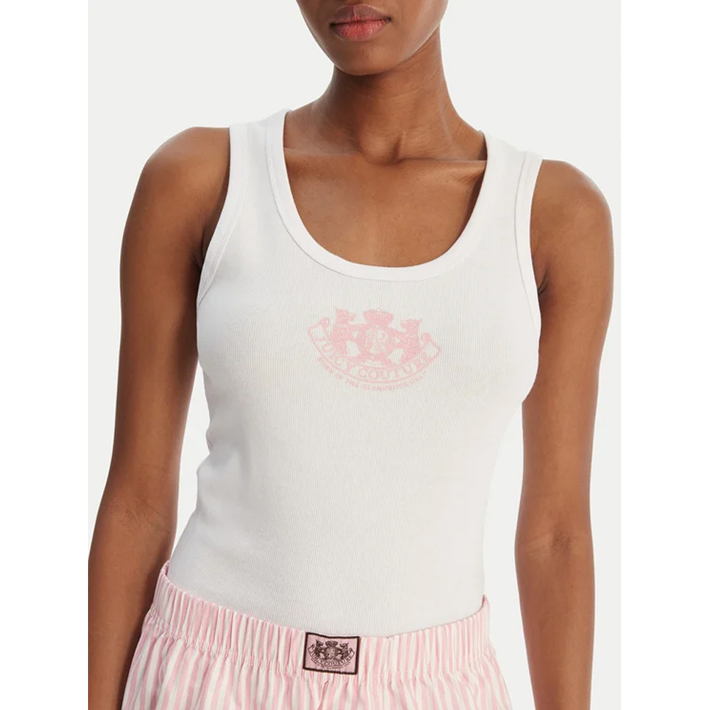 JUICY COUTURE Dog Crest Embroidery Vest And Boxer Short Γυναικείο Σετ Αμάνικο T-Shirt - Σορτς - 3