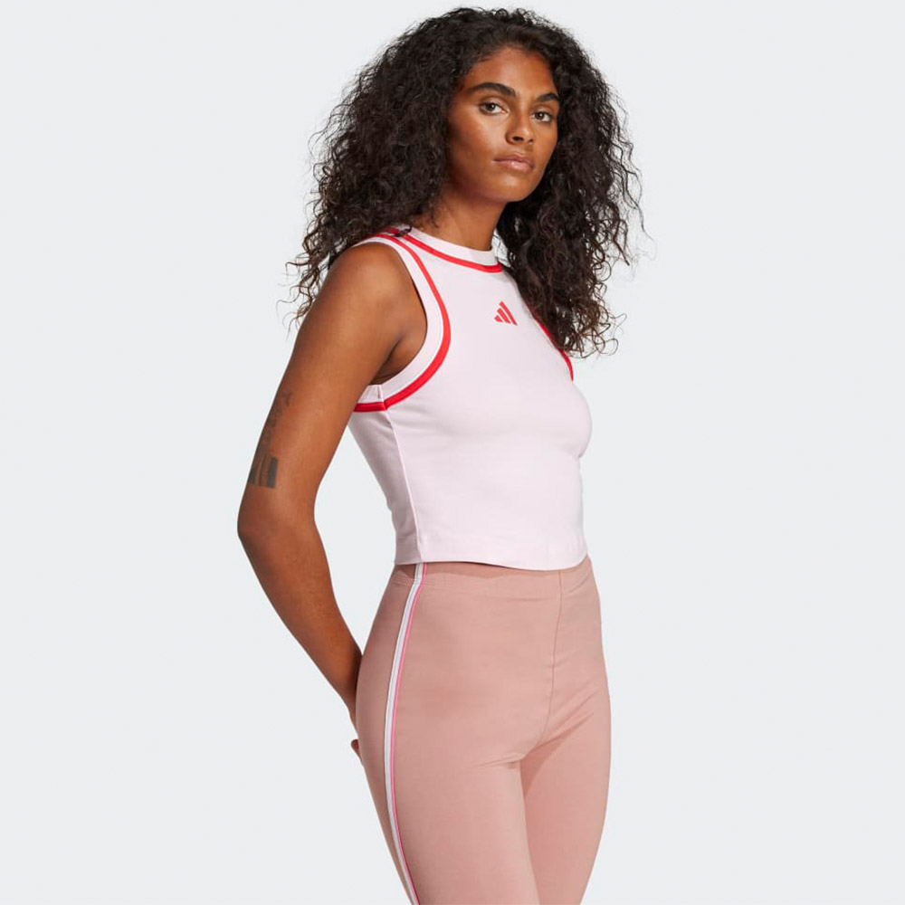 ADIDAS Crop Tank Top Γυναικεία Αμάνικη Μπλούζα - 3