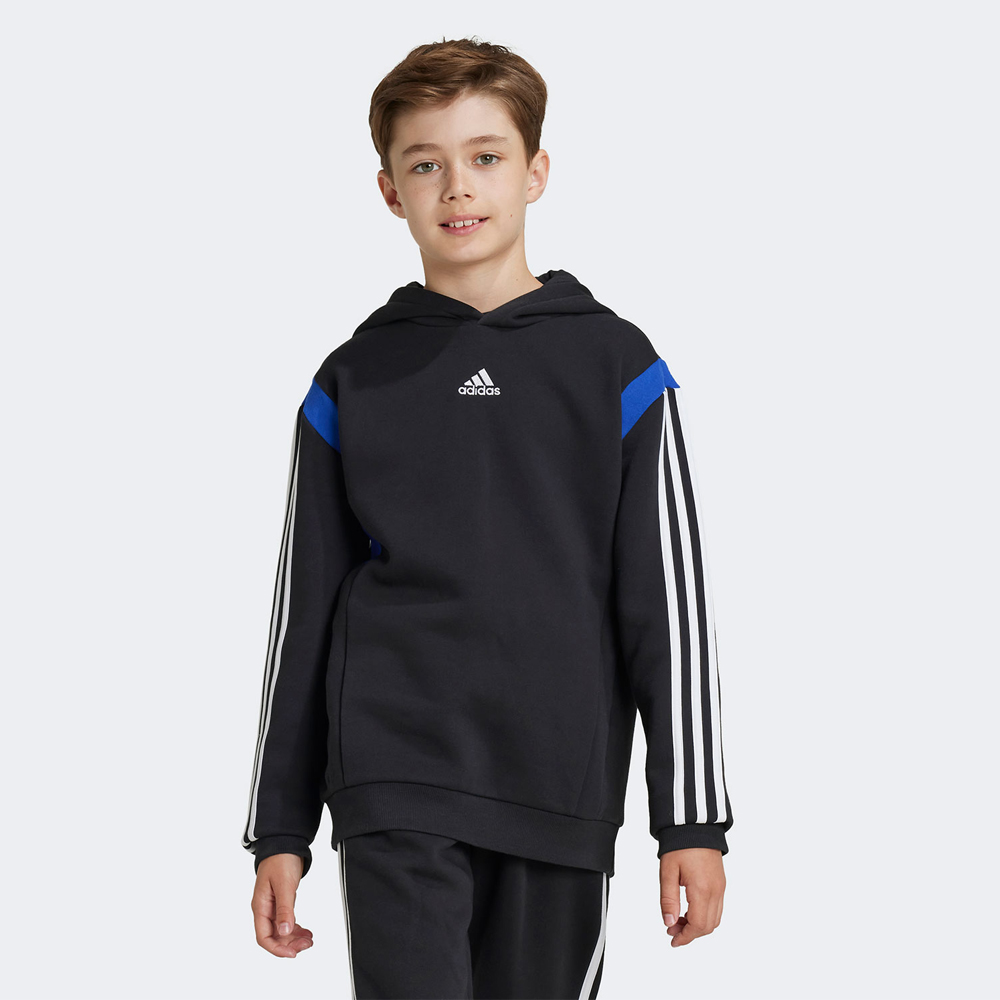 ADIDAS Colorblock Kids Hoodie Παιδικό Φούτερ με κουκούλα - Μαύρο