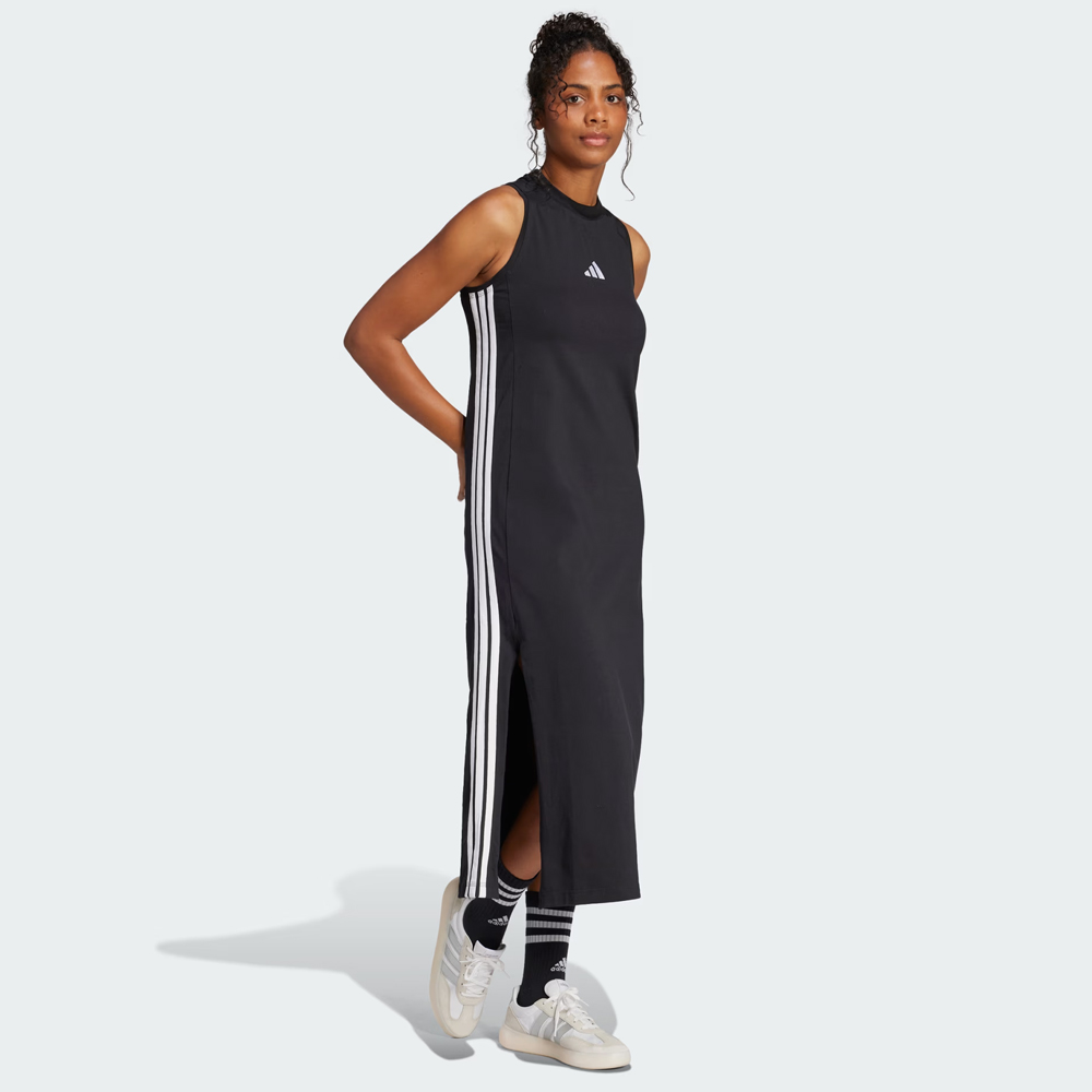 ADIDAS Essentials 3-Stripes Long Racerback Dress Γυναικείο Φόρεμα  - 3