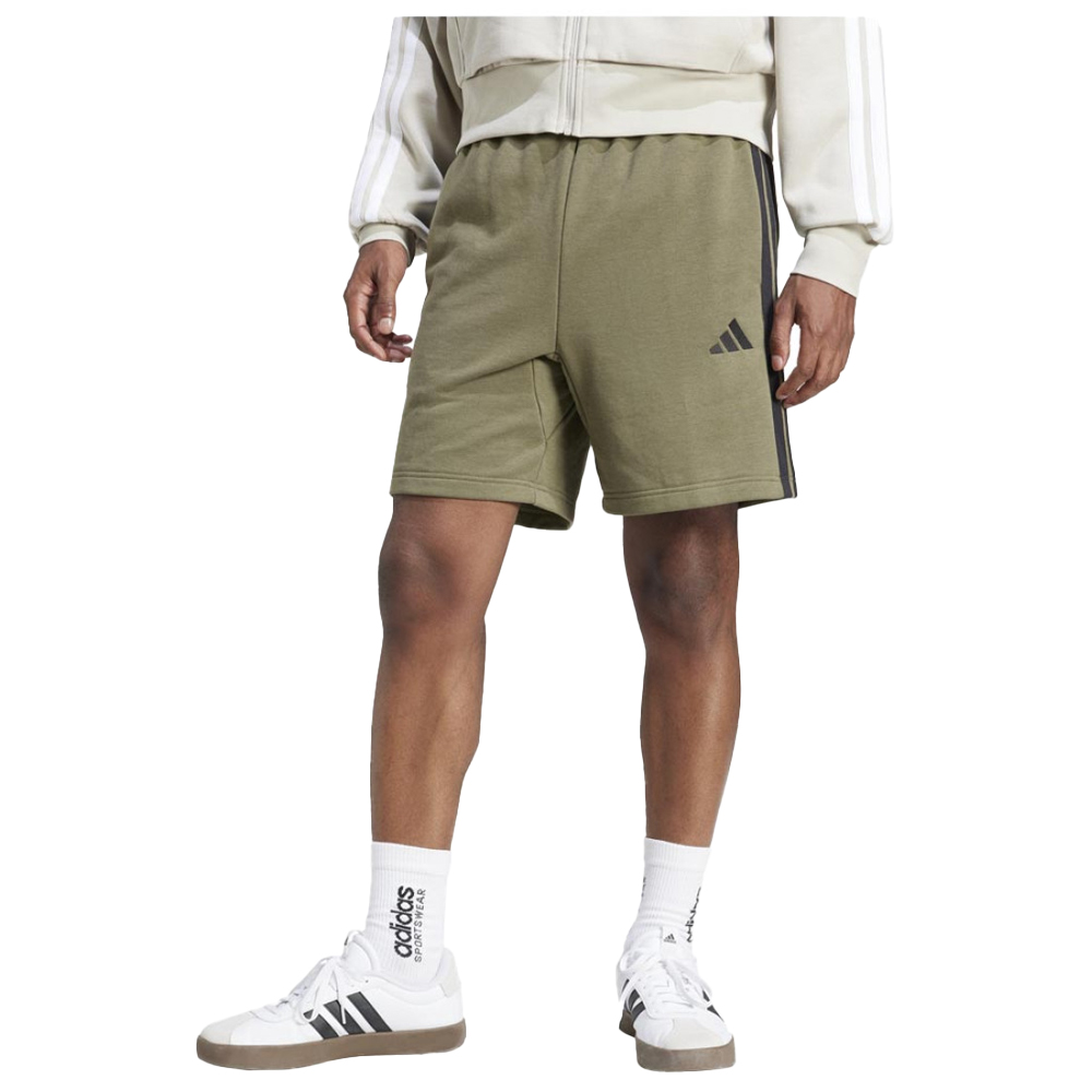ADIDAS Essentials 3-Stripes French Terry Shorts Ανδρική Αθλητική  Βερμούδα - Χακί