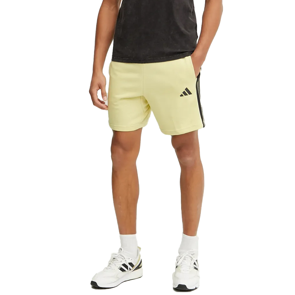 ADIDAS Essentials 3-Stripes French Terry Shorts Ανδρική Βερμούδα  - Κίτρινο