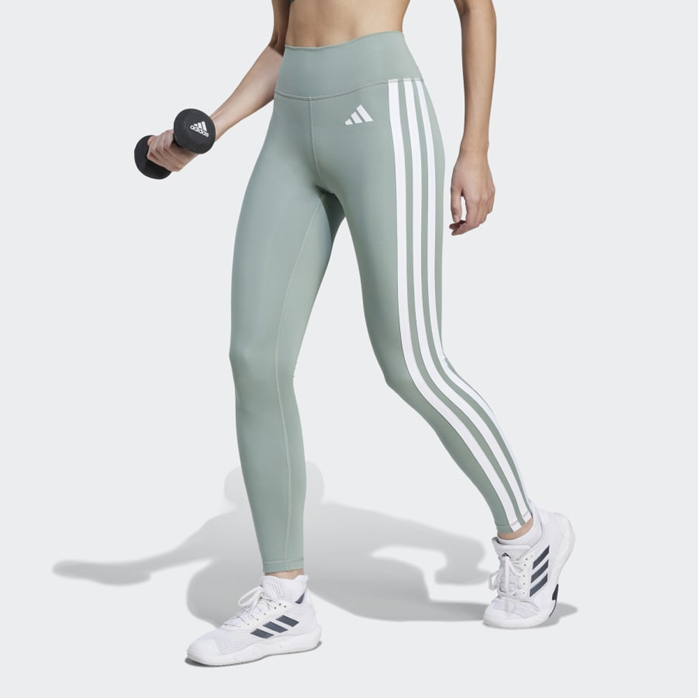 ADIDAS Optime Essentials 3-Stripes Γυναικείο Κολάν  - Πράσινο