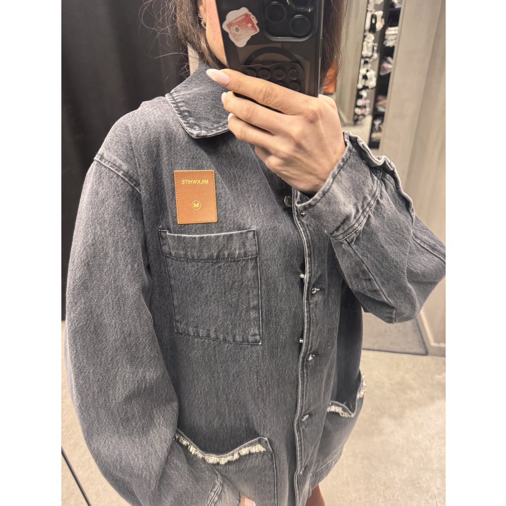 MILKWHITE Denim jacket Γυναικείο Μπουφάν Τζιν - 4